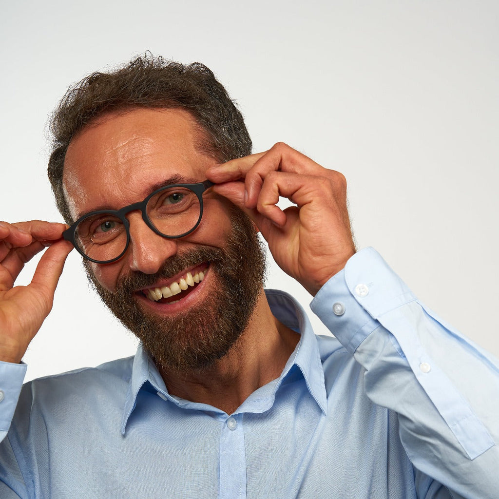 Men's Cole Black Blauw licht filter brillen - Luxreaders.be