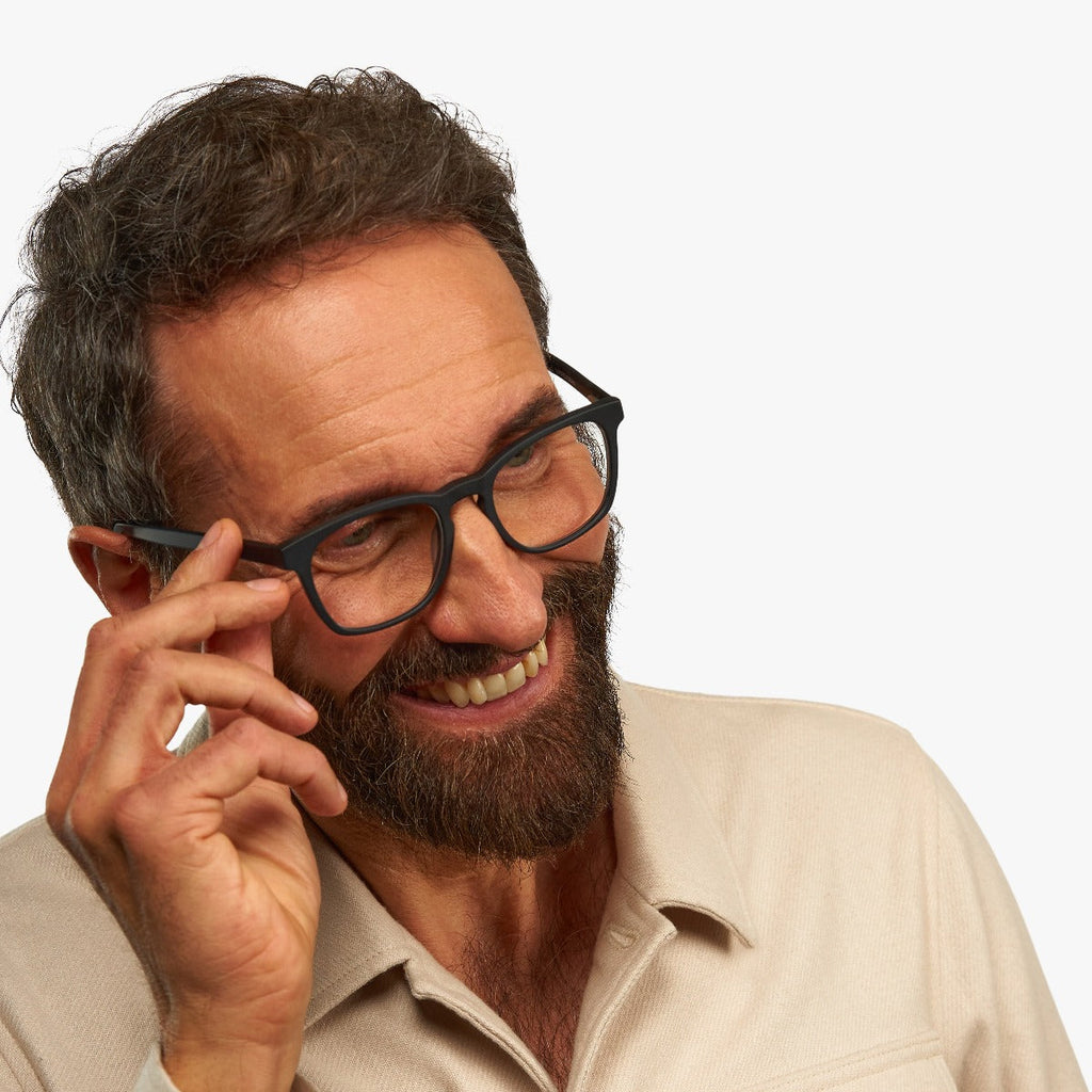 Men's Baker Black Blauw licht filter brillen - Luxreaders.be