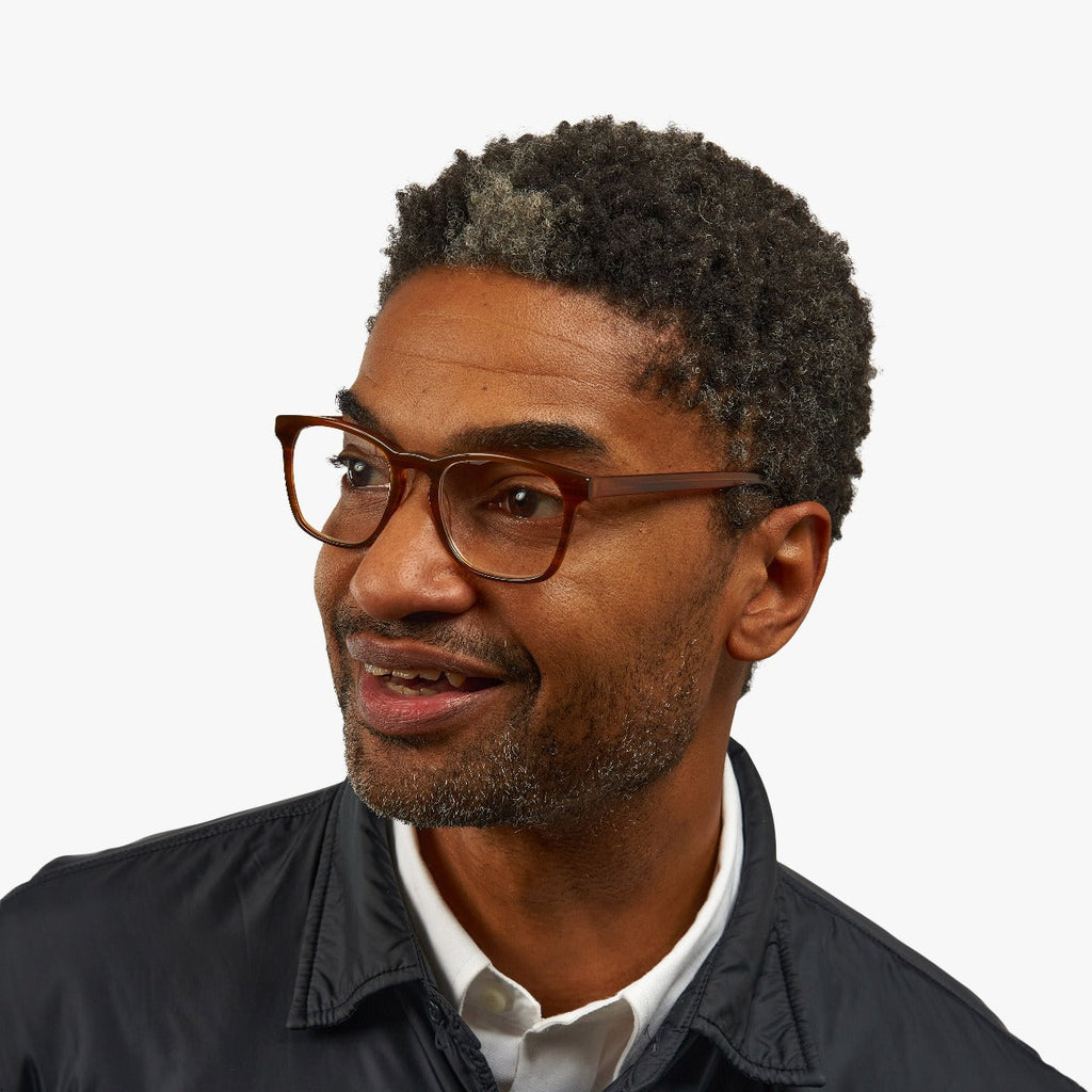 Men's Baker Shiny Walnut Leesbrillen - Luxreaders.be