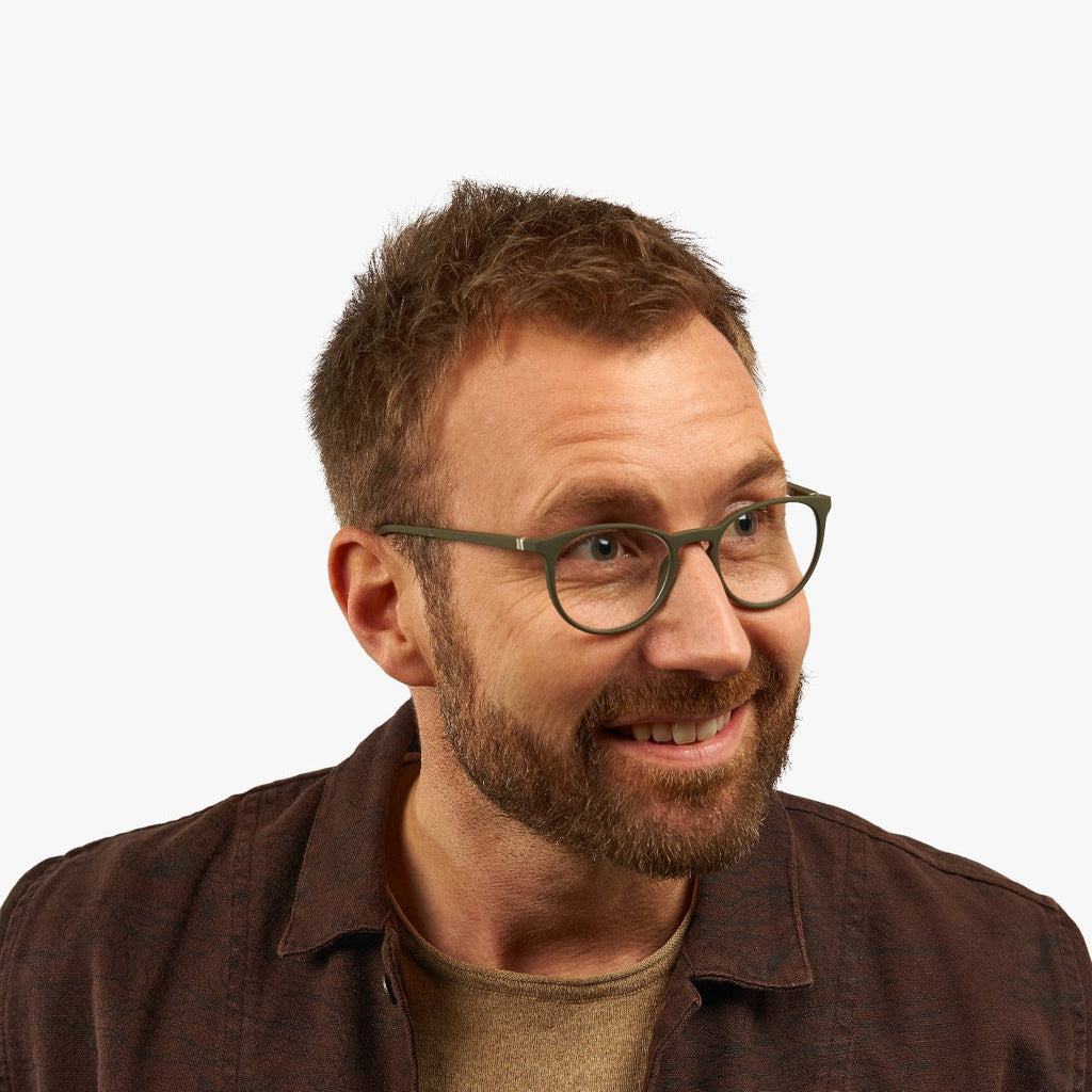 Men's Edwards Dark Army Blauw licht filter brillen - Luxreaders.be