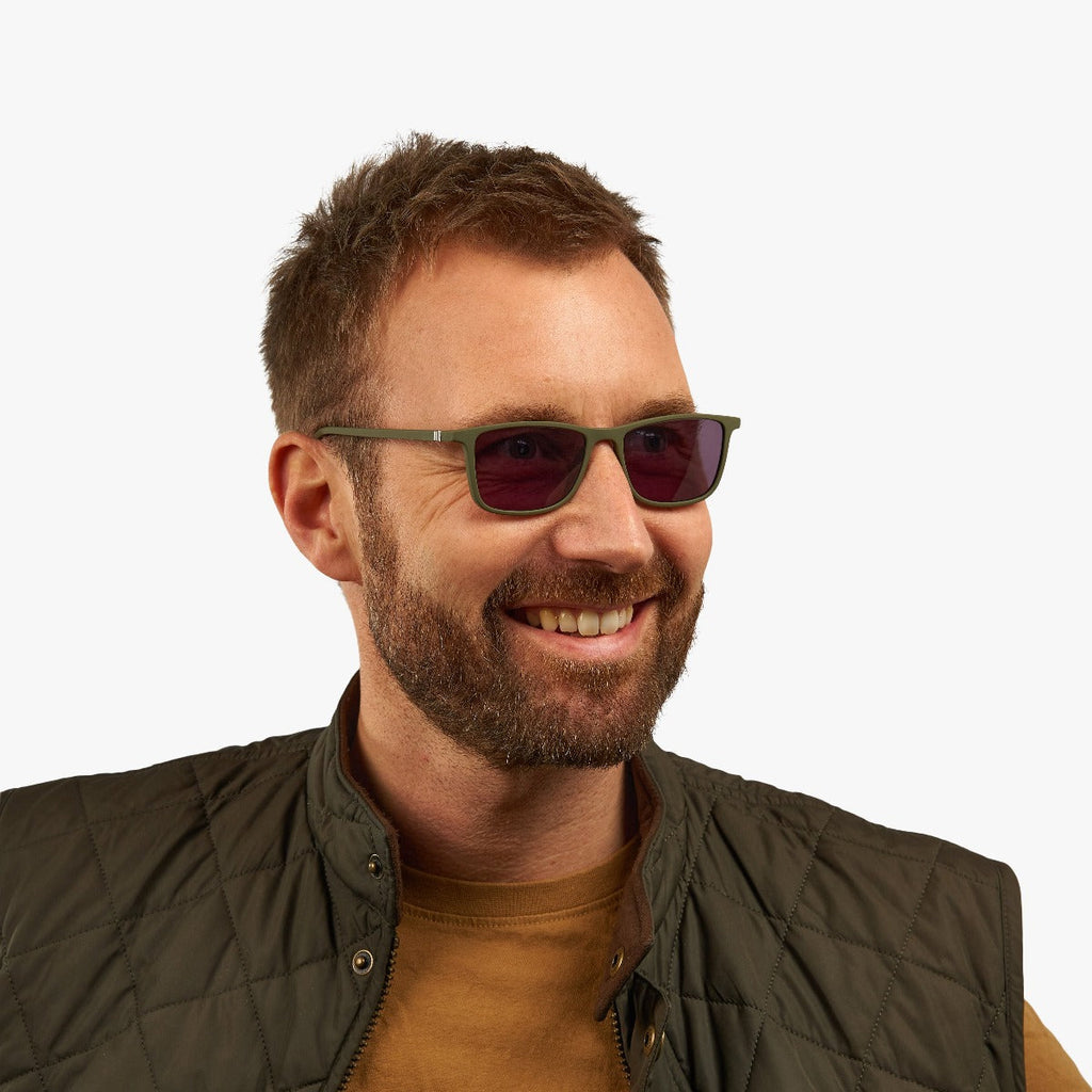 Men's Lewis Dark Army Zonnebrillen - Luxreaders.be