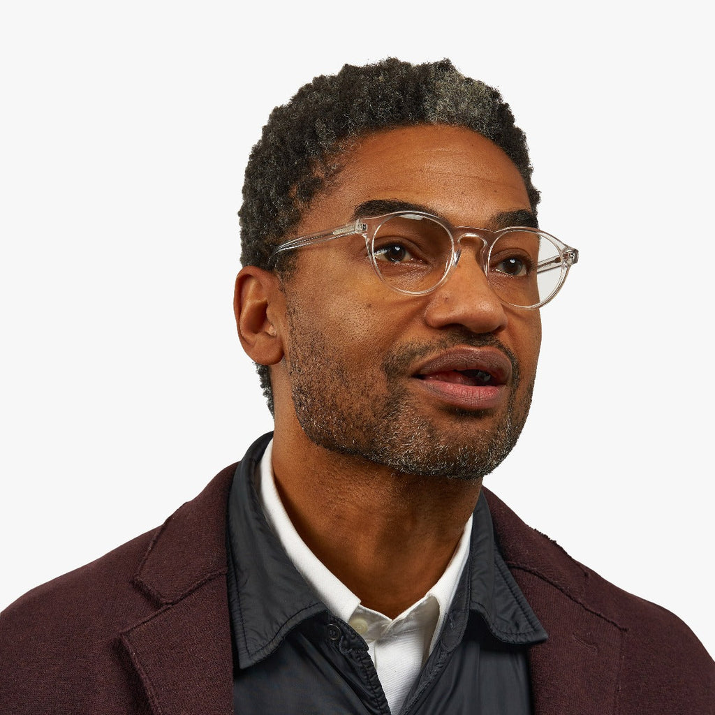 Men's Morgan Crystal White Blauw licht filter brillen - Luxreaders.be