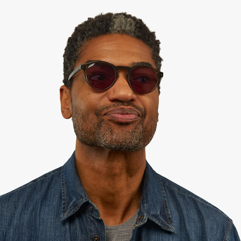 Men's Morgan Shiny Olive Zonnebrillen - Luxreaders.be