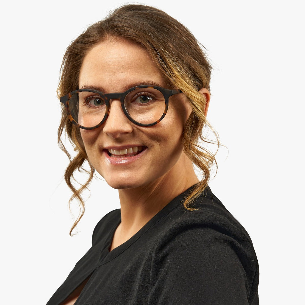 Women's Walker Dark Turtle Blauw licht filter brillen - Luxreaders.be