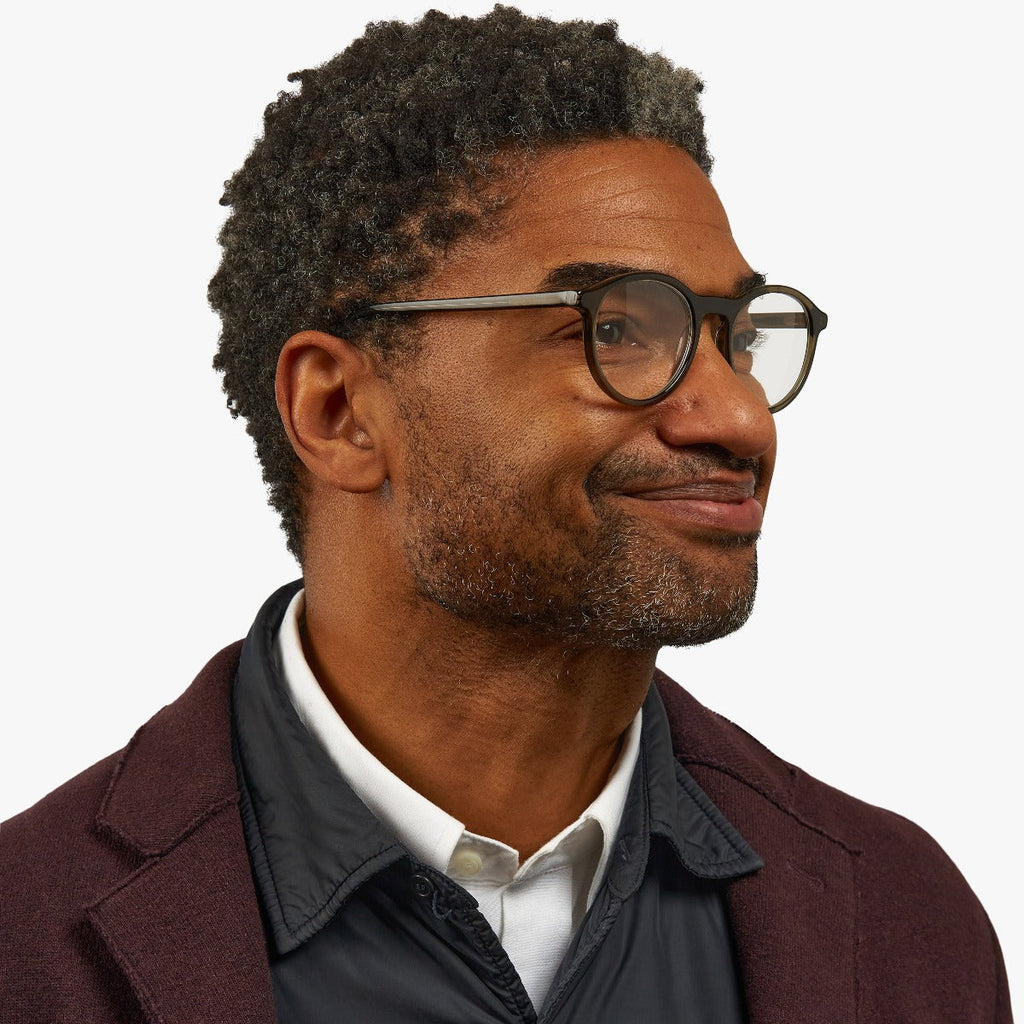 Men's Walker Shiny Olive Leesbrillen - Luxreaders.be