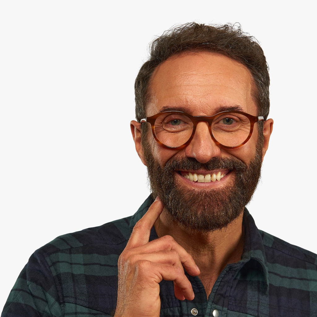 Men's Walker Shiny Walnut Leesbrillen - Luxreaders.be