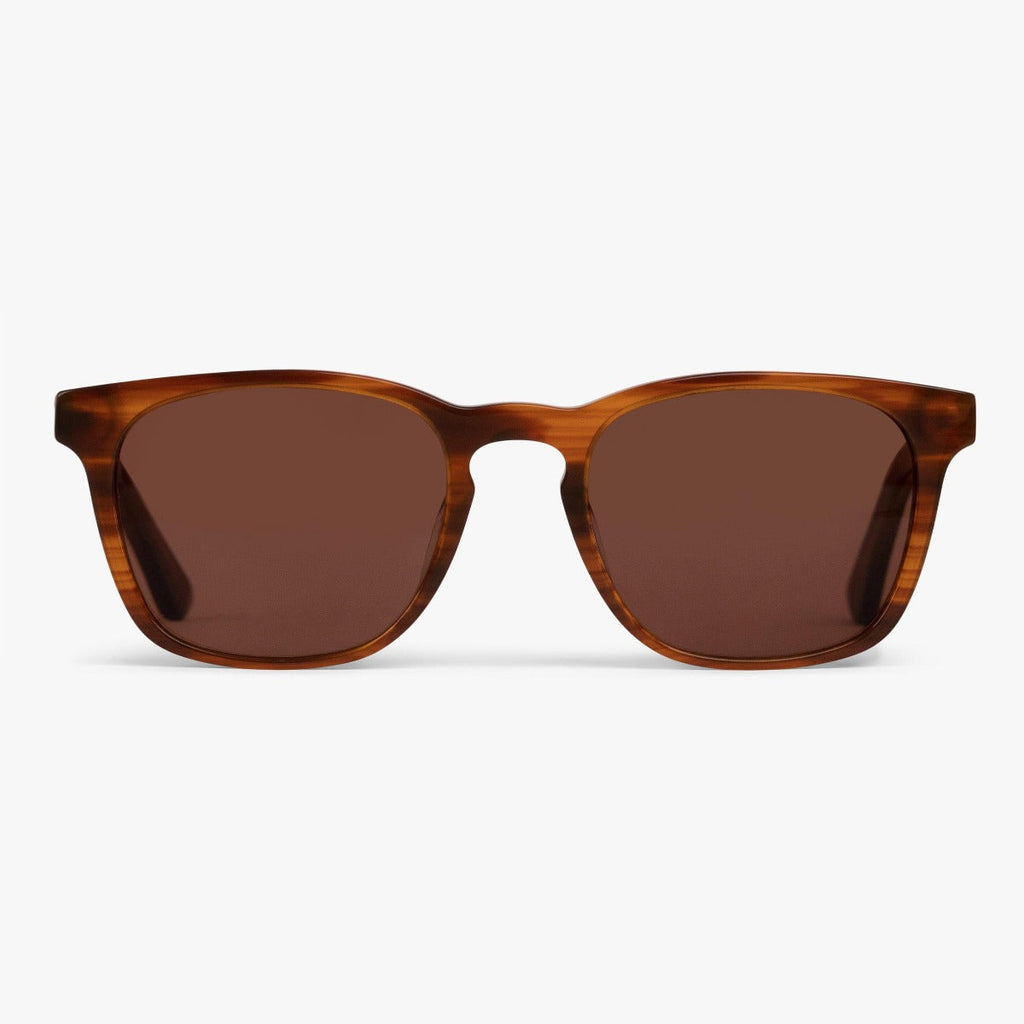 Kies Men's Baker Shiny Walnut Zonnebrillen - Luxreaders.be