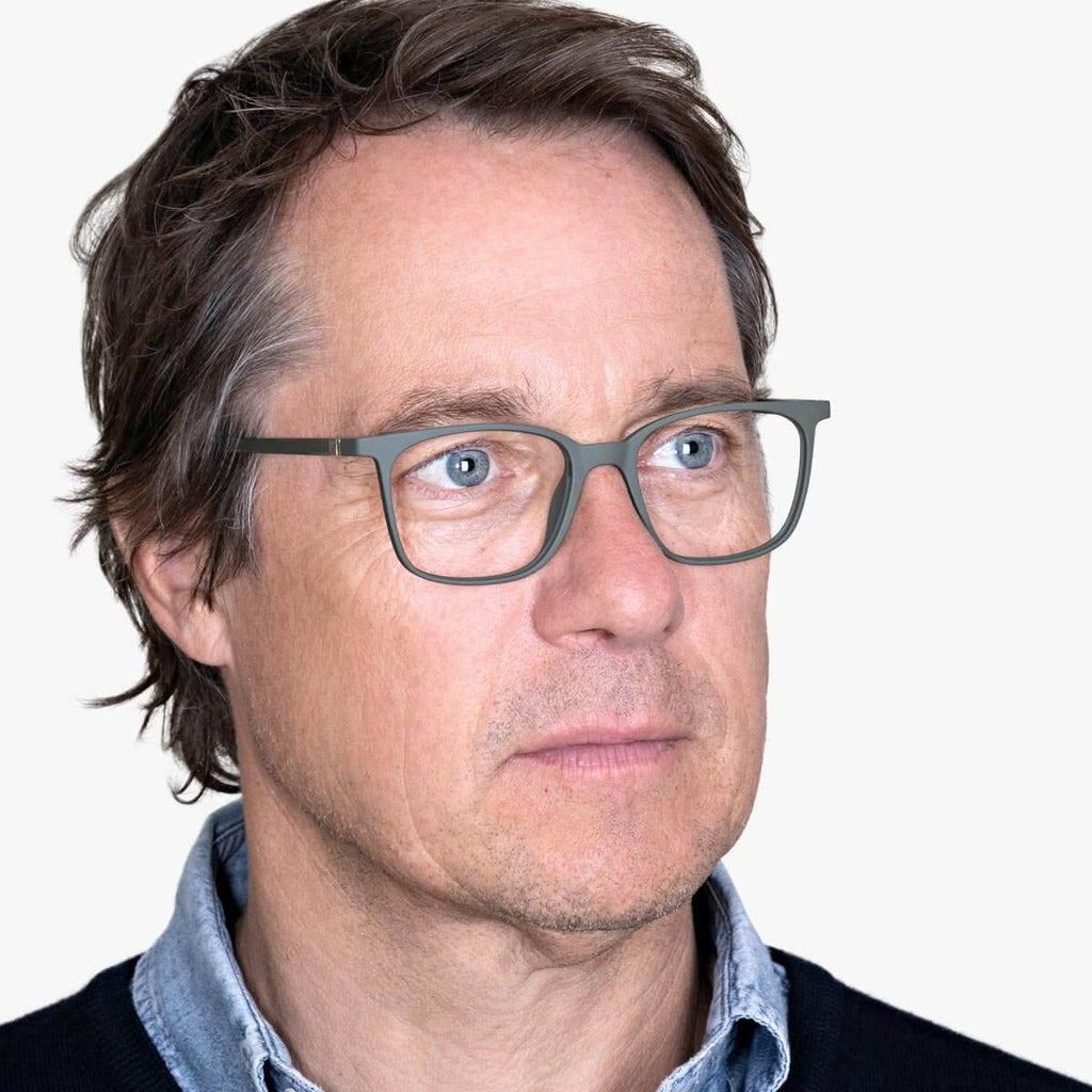 Men's Riley Dark Army Blauw licht filter brillen - Luxreaders.be