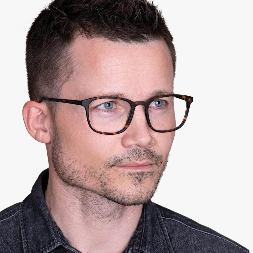 Men's Taylor Dark Turtle Blauw licht filter brillen - Luxreaders.be