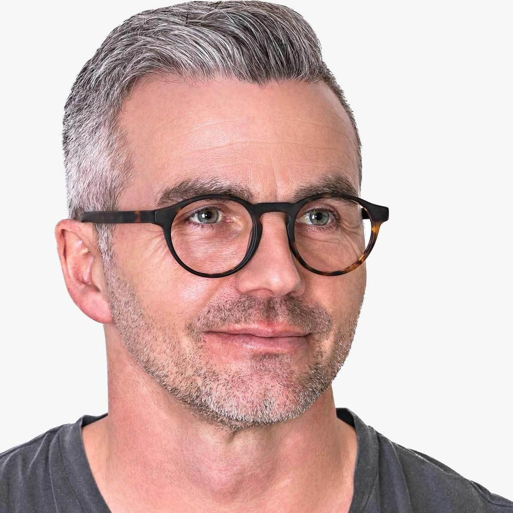 Men's Morgan Dark Turtle Blauw licht filter brillen - Luxreaders.be