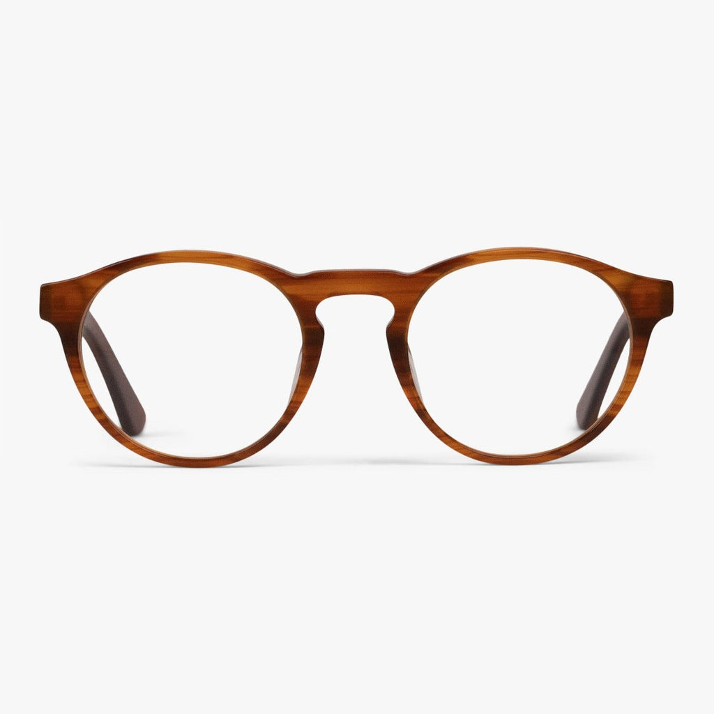 Kies Morgan Shiny Walnut Leesbrillen - Luxreaders.be